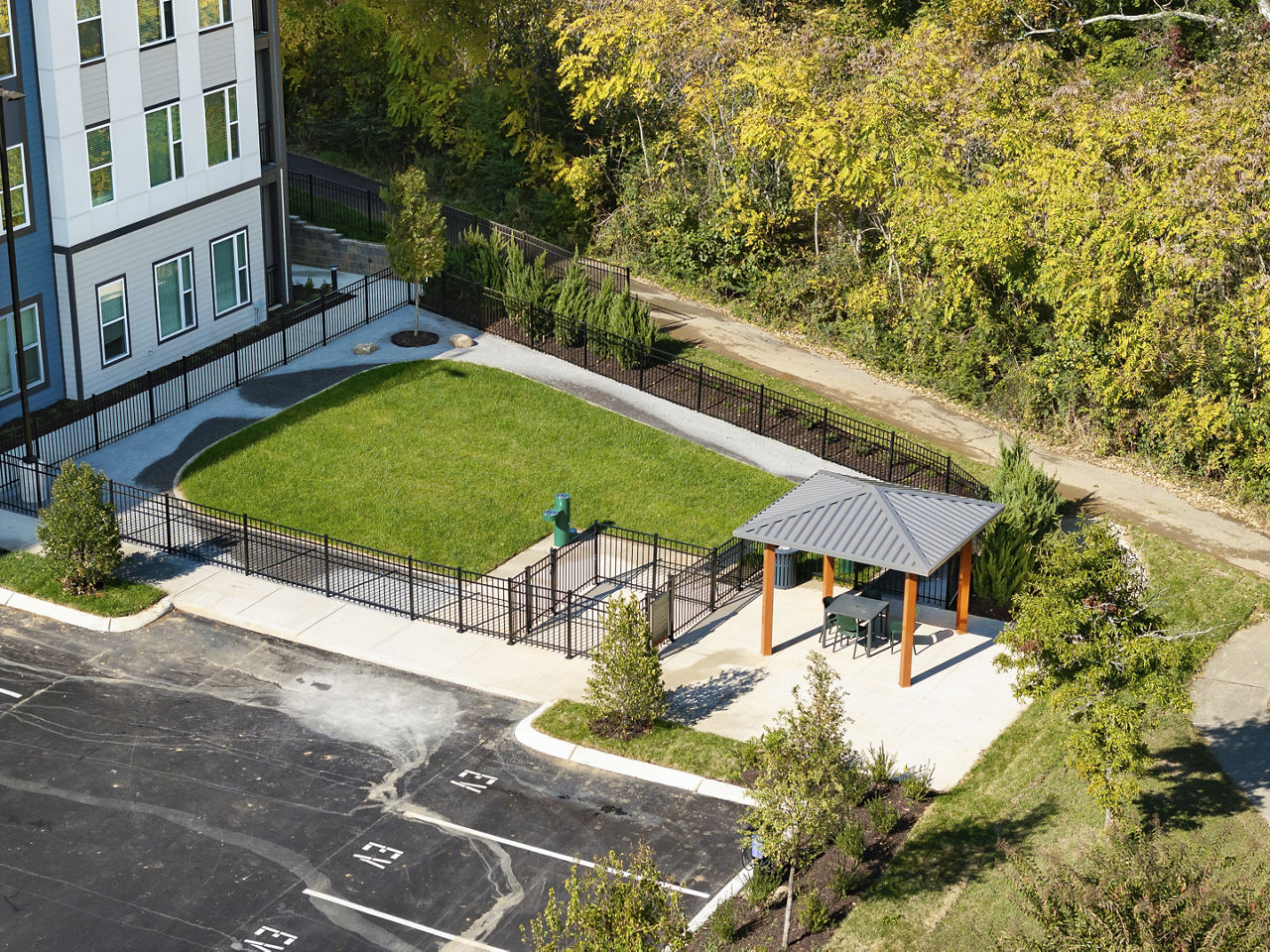 Dog park at The Hickory At Indian Lake Village Apartments