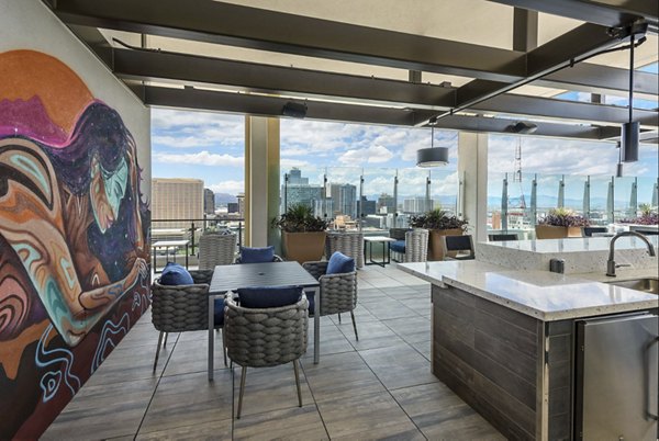 Clubhouse with modern furnishings at Derby Apartments