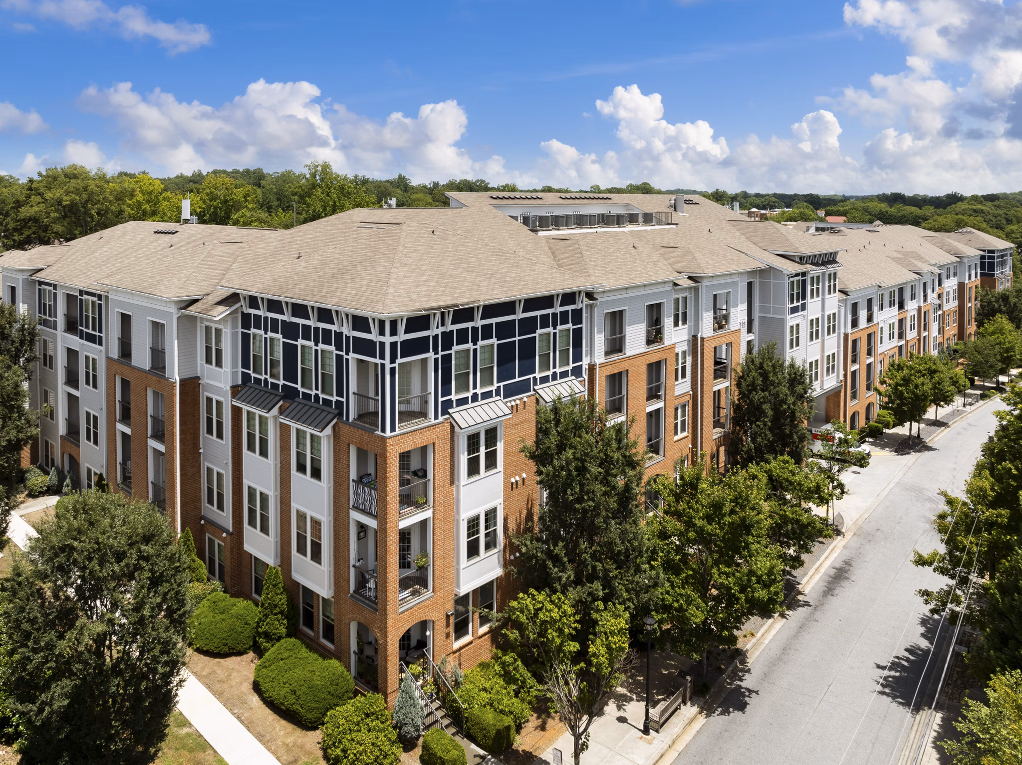 Elegant clubhouse featuring modern design at Avanti Brookhaven Apartments