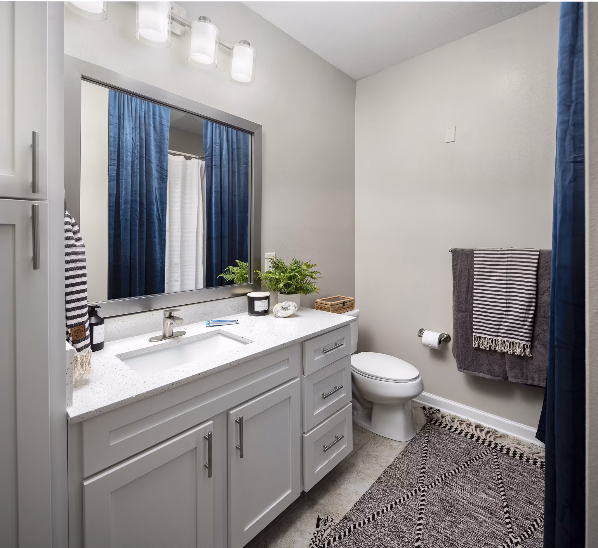 Modern bathroom with elegant fixtures at Avanti Brookhaven Apartments, offering luxury living