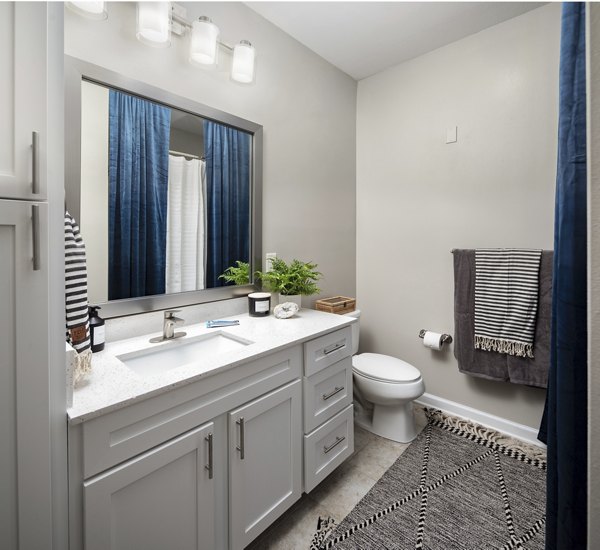 Modern bathroom with elegant fixtures at Avanti Brookhaven Apartments, offering luxury living