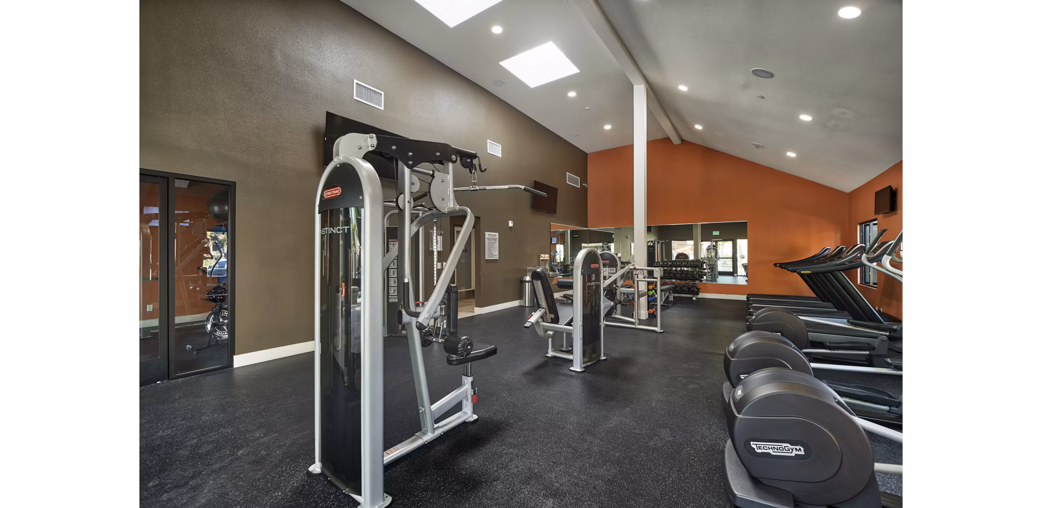 Modern fitness center with state-of-the-art equipment at The Ranch at Moorpark Apartments