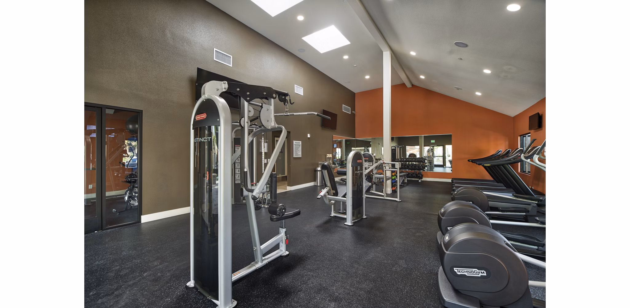 Modern fitness center with state-of-the-art equipment at The Ranch at Moorpark Apartments