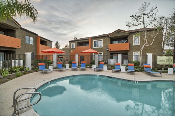 Sparkling outdoor pool at The Ranch at Moorpark Apartments