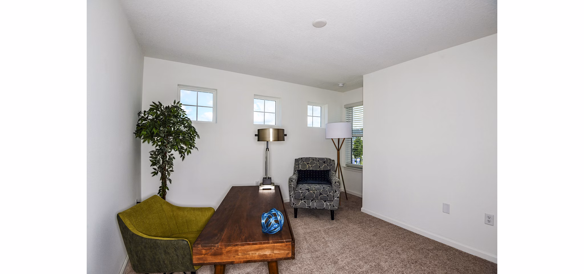 Home office with modern furnishings at Alexander Park Apartments in a luxury living environment