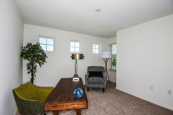 Home office with modern furnishings at Alexander Park Apartments in a luxury living environment