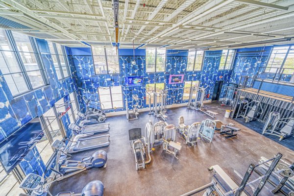 fitness center at Blu South Apartments