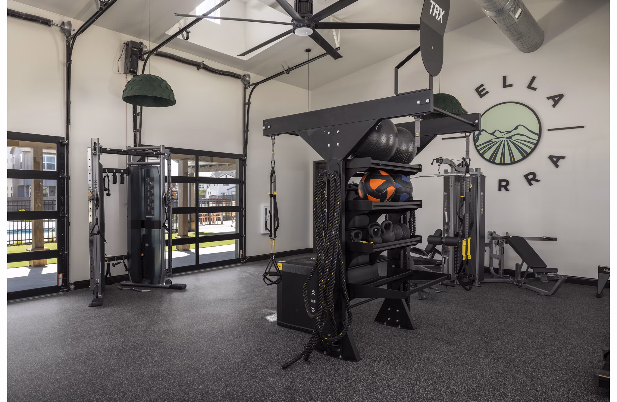 fitness center at VellaTerra Apartments 