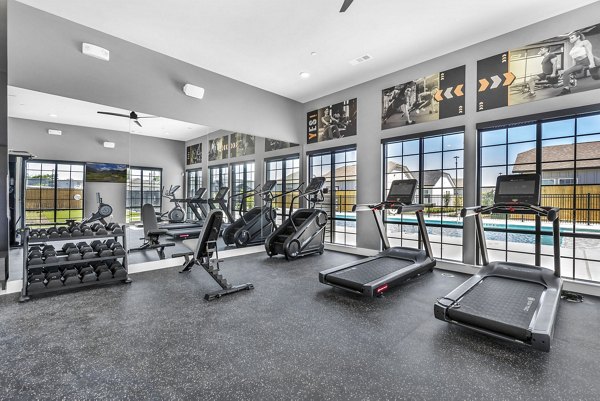 fitness center at Preserve at Highway 6 Apartments