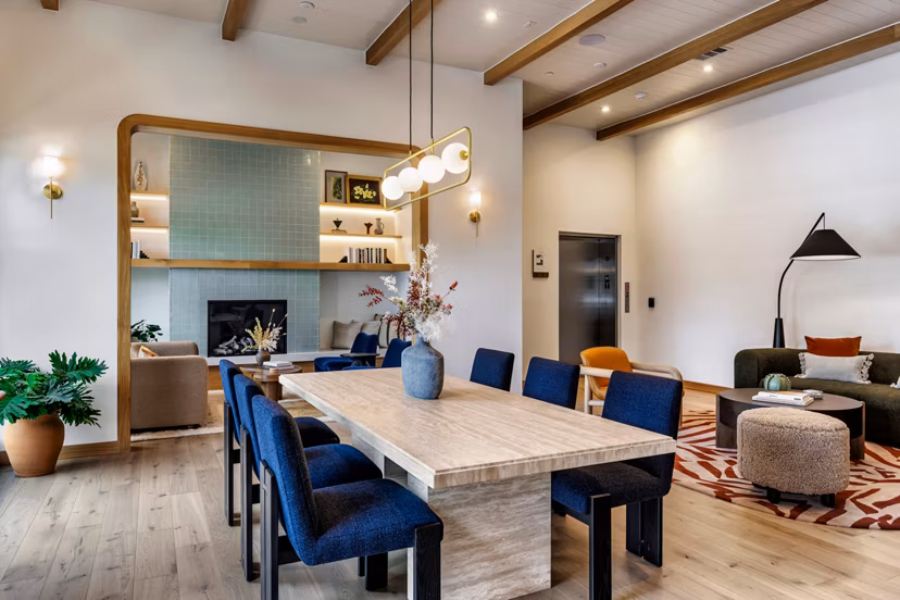 Clubhouse featuring elegant design and modern amenities at Windsor Commons Apartments, a luxury property by Greystar