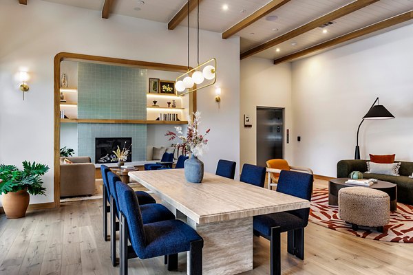 Clubhouse featuring elegant design and modern amenities at Windsor Commons Apartments, a luxury property by Greystar