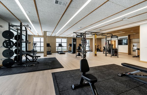 fitness center at Windsor Commons Apartments