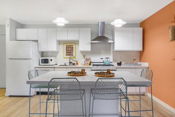 kitchen at Fremont City Center Apartments