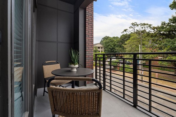 Spacious patio and balcony at The Point Apartments offering outdoor relaxation area
