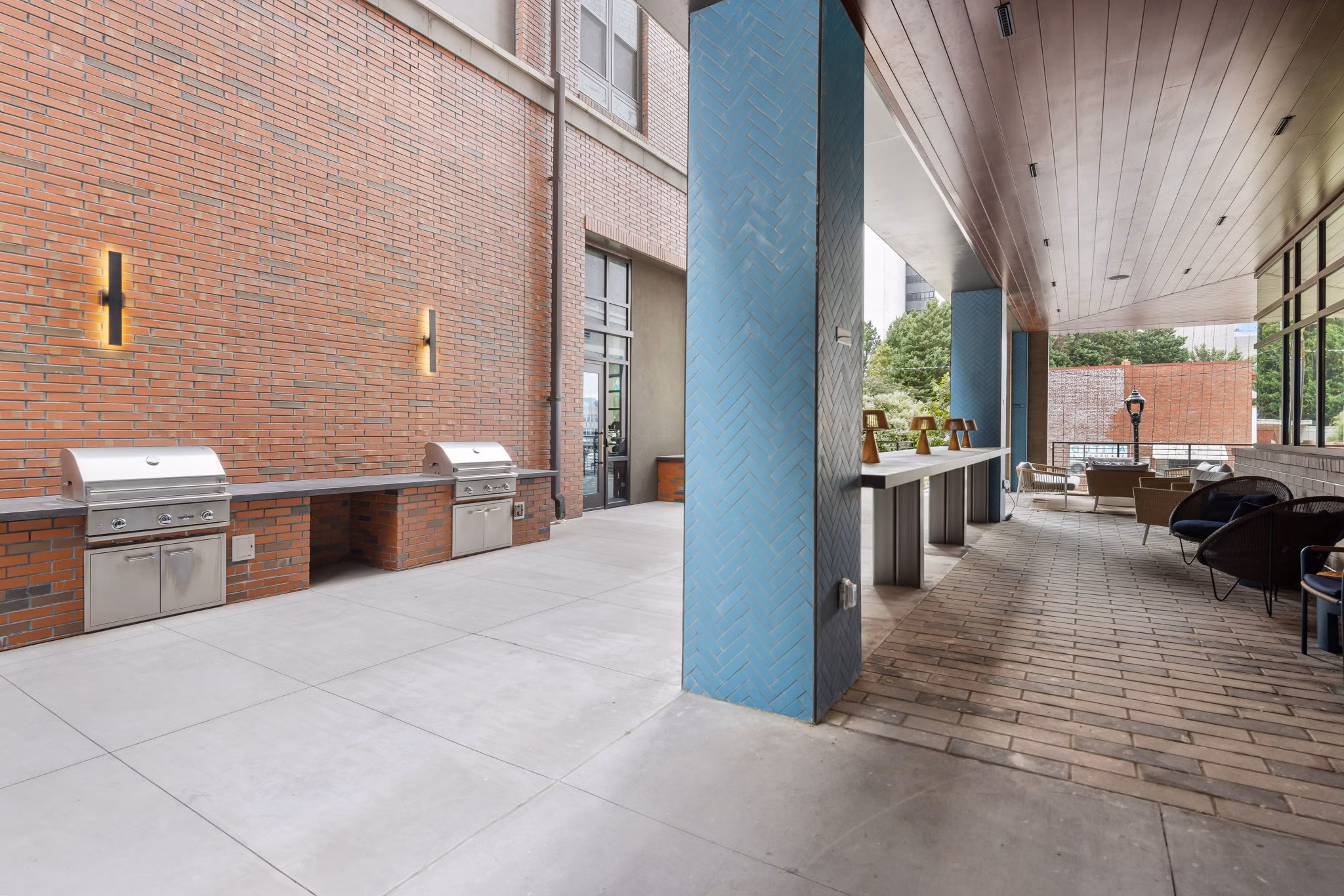 grill area at The Point Apartments