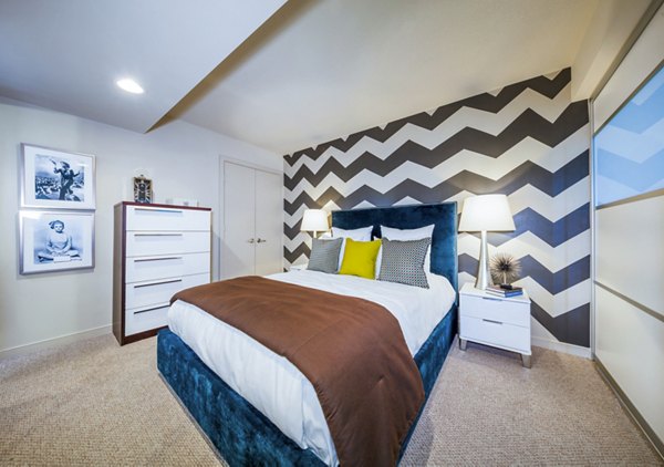 bedroom at Onyx on First Apartments