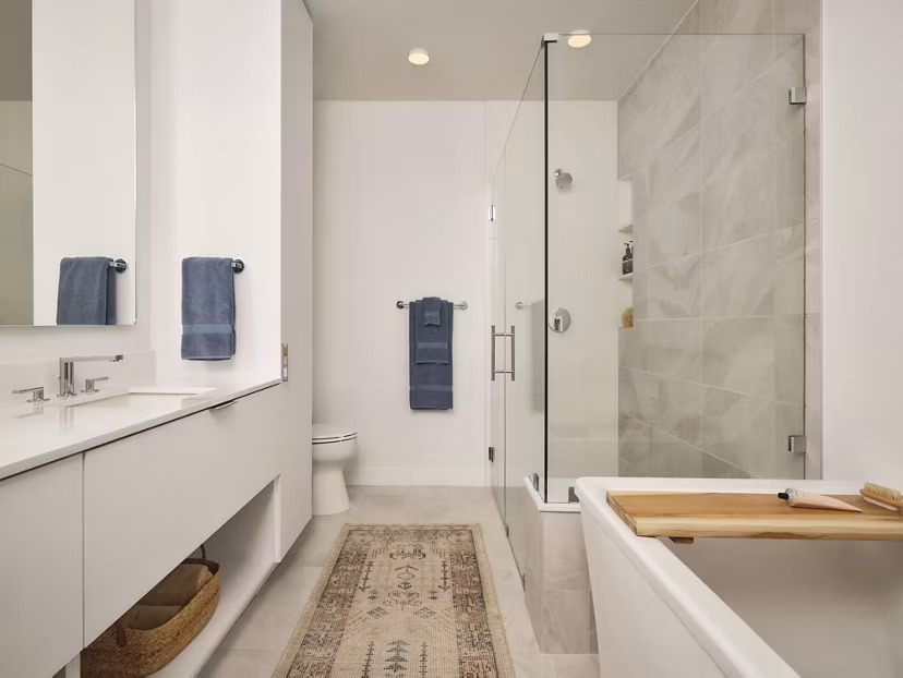 bathroom at 700 River Apartments