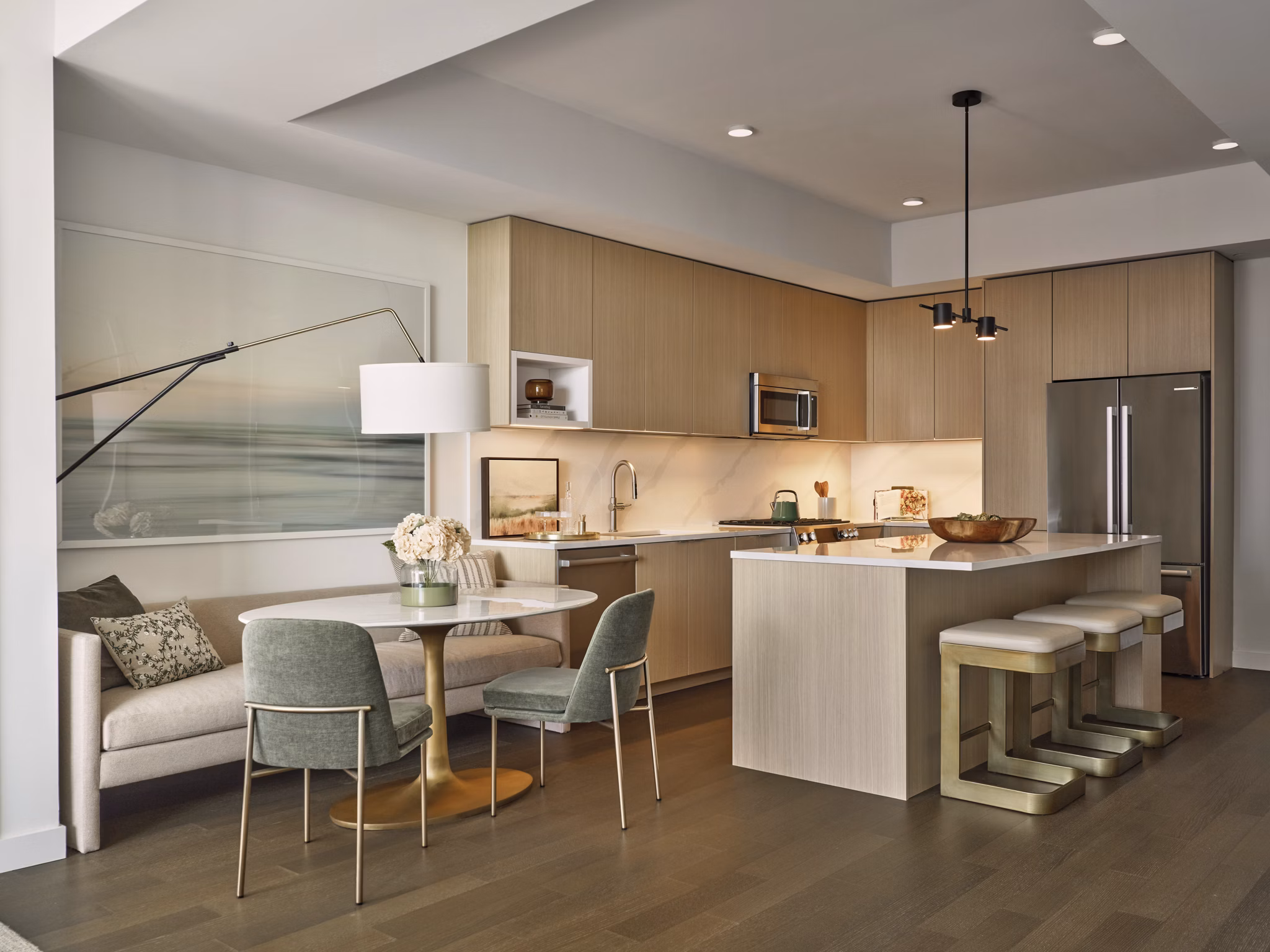 kitchen at 700 River Apartments