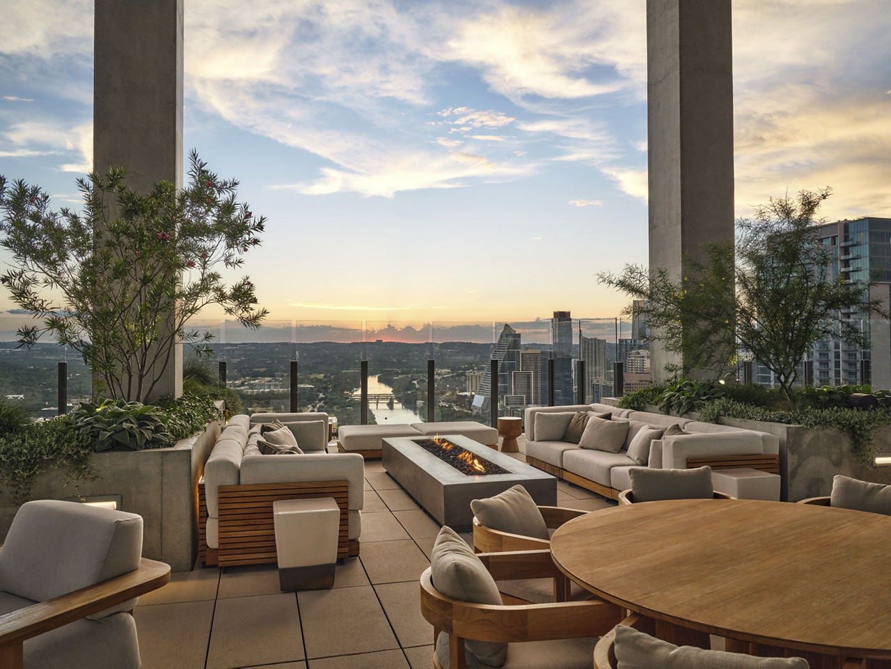 Roof deck at 700 River (2 of 3)