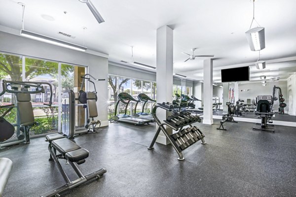fitness center at Flats on Tanglewilde Apartments
