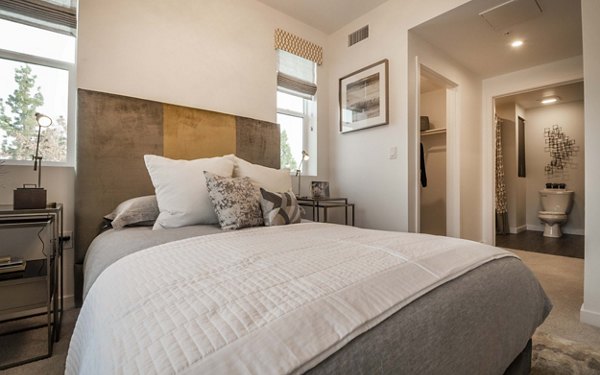 bedroom at MODA at Monrovia Station Apartments