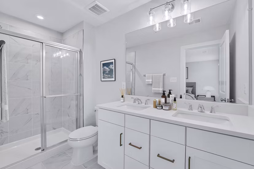 Bathroom featuring modern fixtures in Brookestone Townhomes apartments