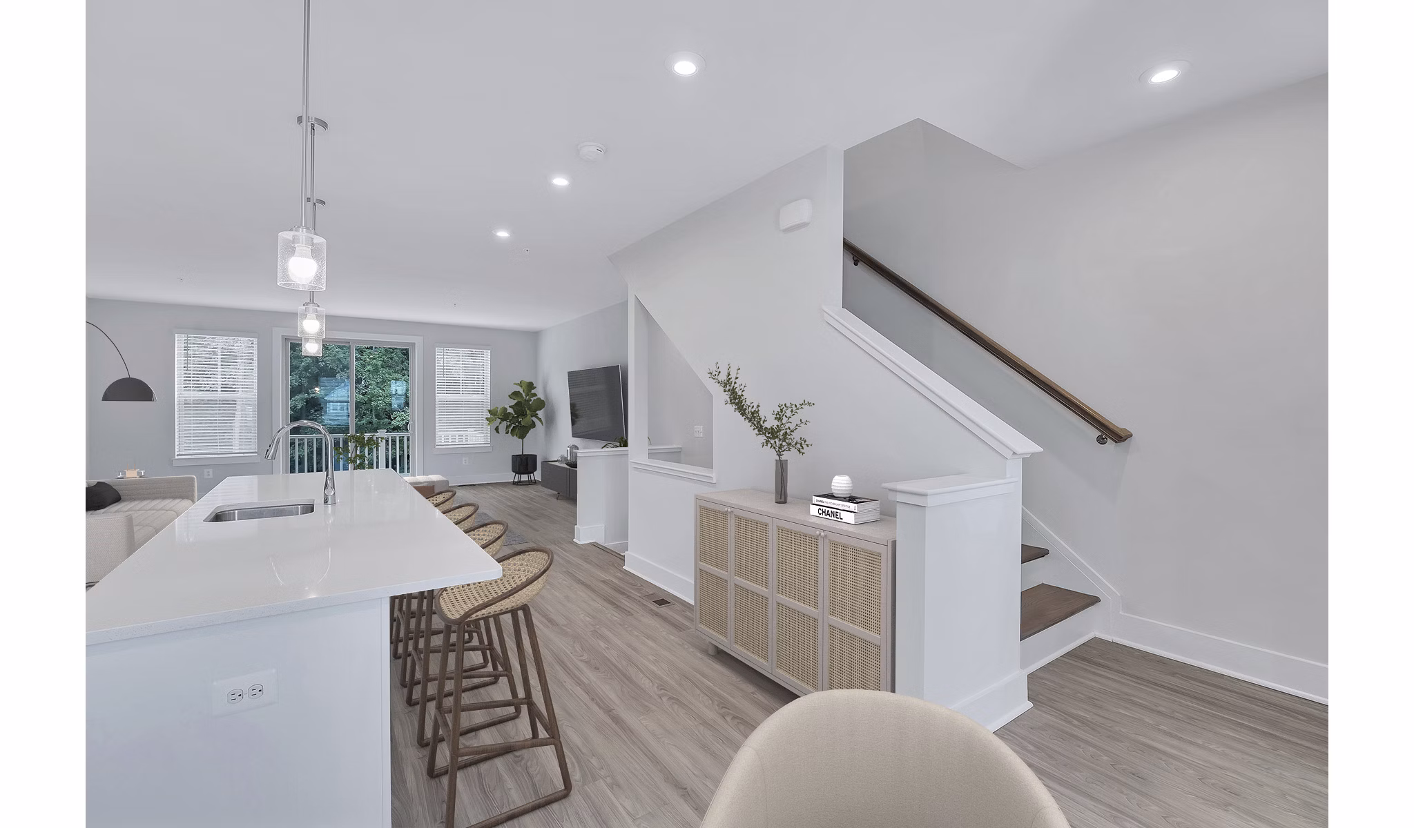 Cozy kitchen with modern appliances in Brookestone Townhomes
