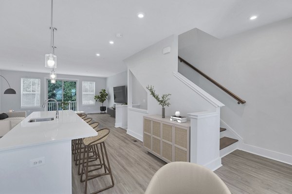 Cozy kitchen with modern appliances in Brookestone Townhomes