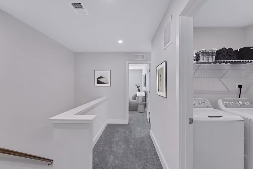 Modern kitchen with stainless steel appliances at Brookestone Townhomes