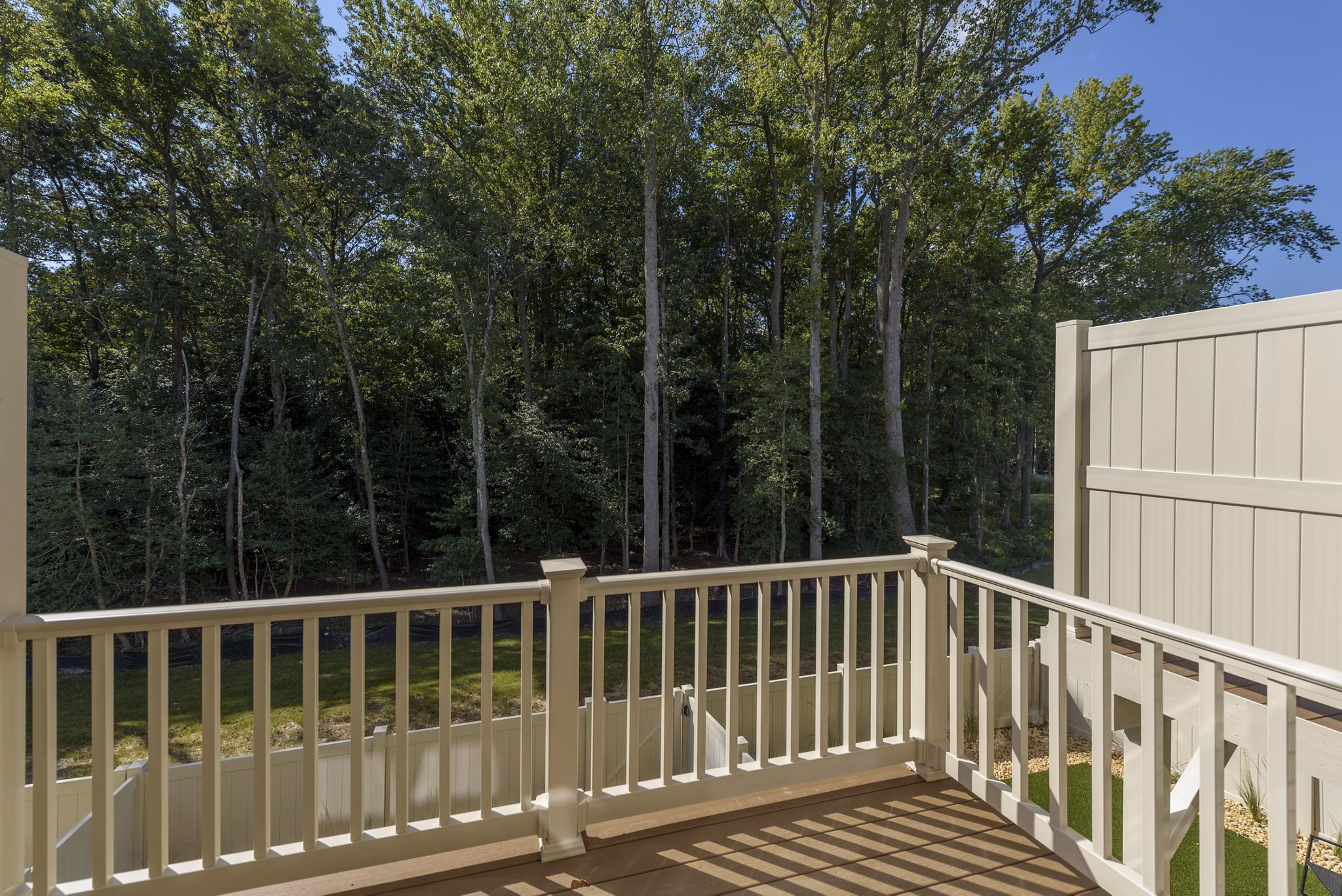 Cozy patio with outdoor seating at Brookestone Townhomes