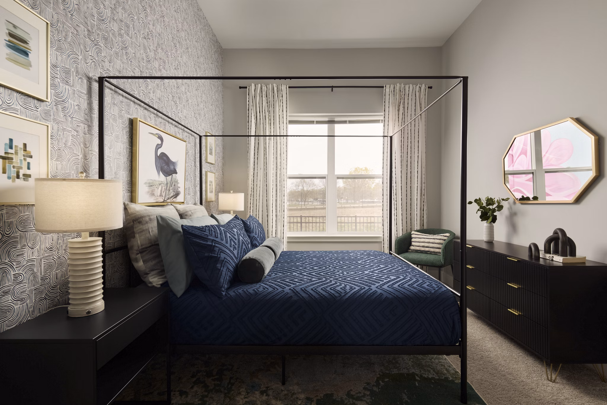 bedroom at Sovren Apartments