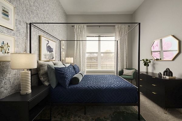 bedroom at Sovren Apartments