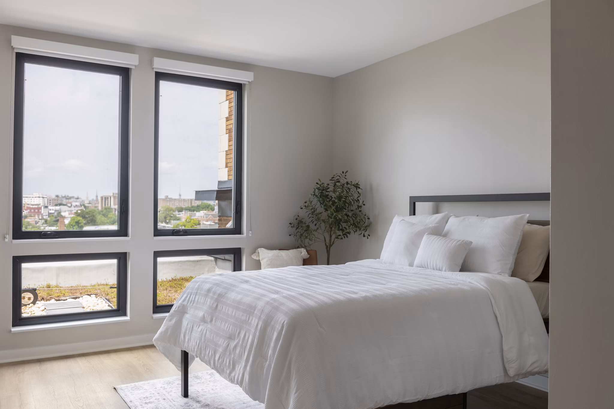 bedroom at The Oliver Apartments