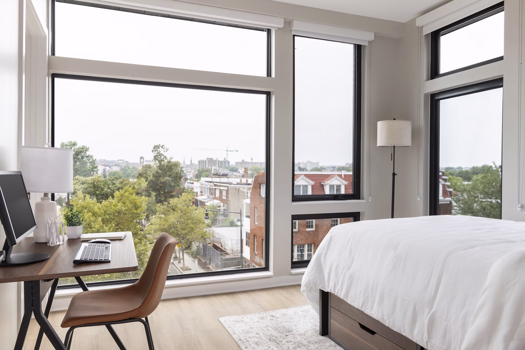 bedroom at The Oliver Apartments