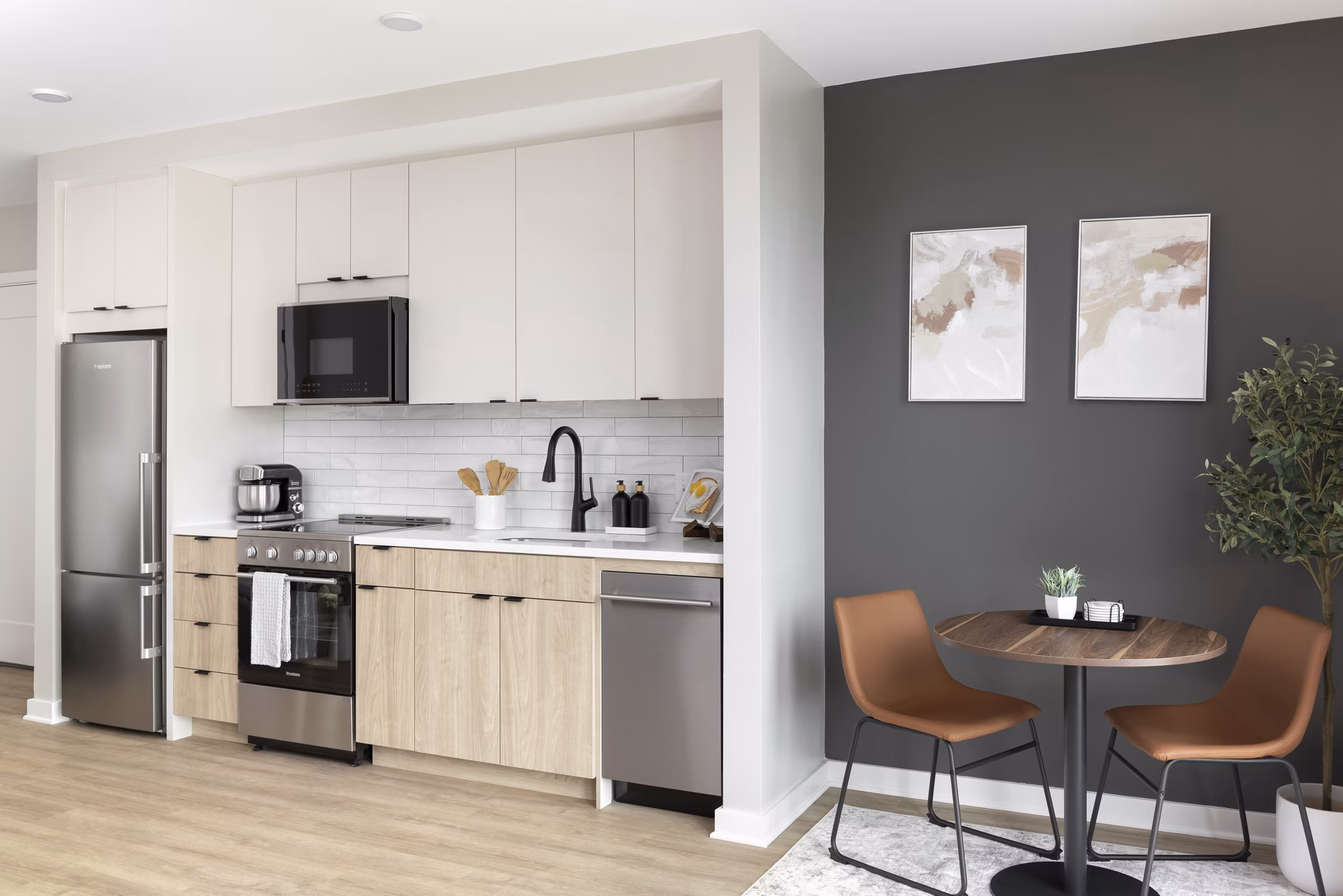 kitchen at The Oliver Apartments