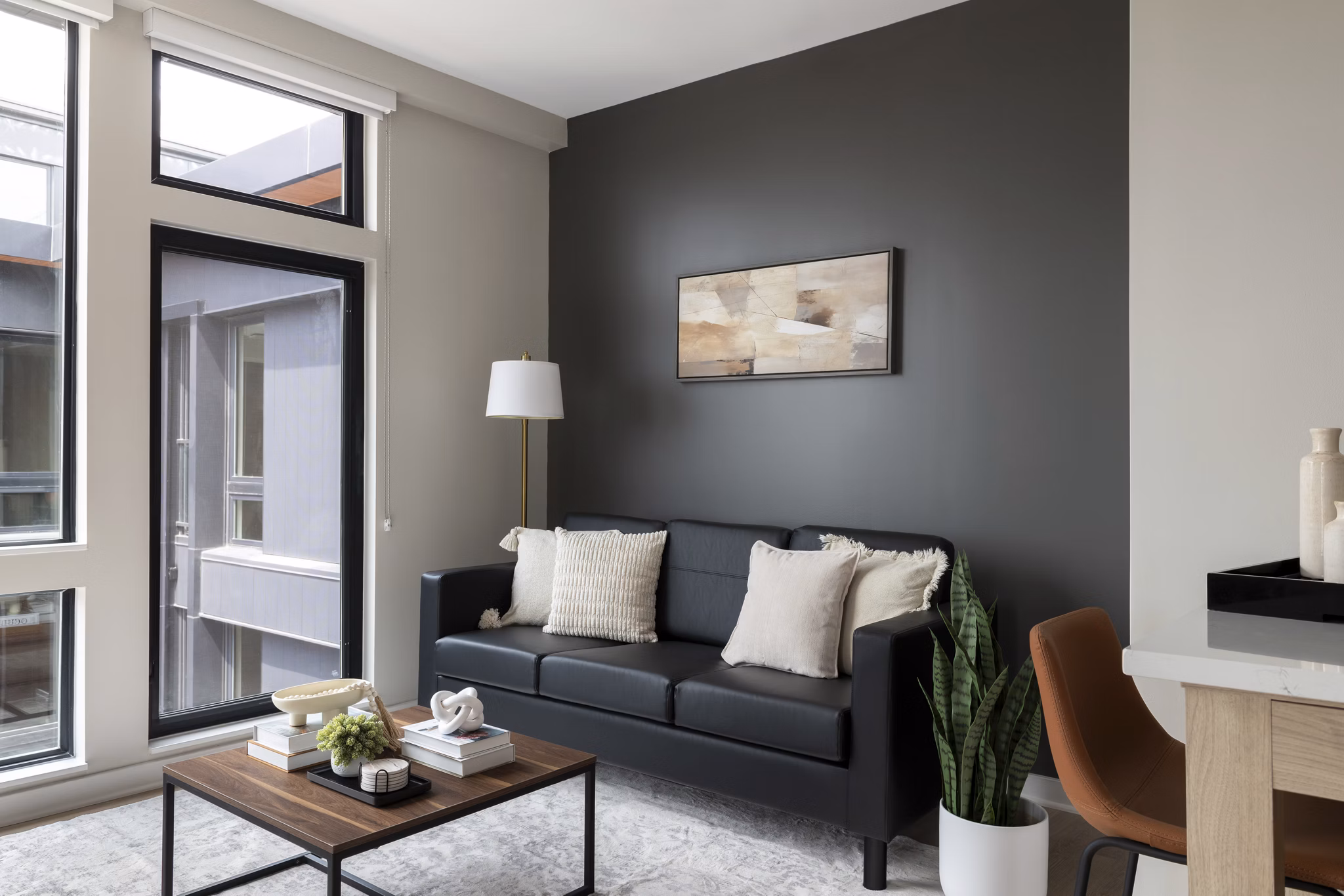 living room at The Oliver Apartments
