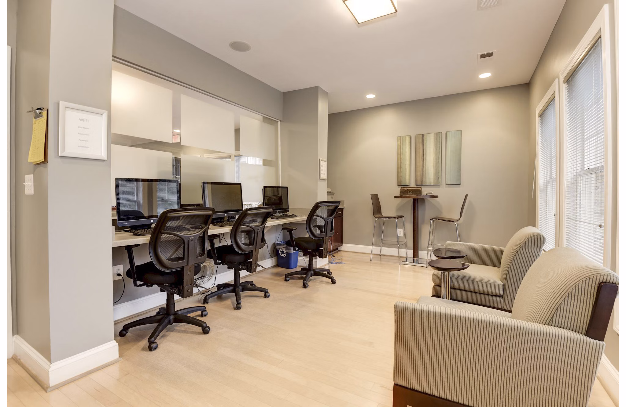 business center at Henley at Kingstowne Apartments
