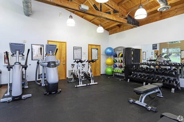 fitness center at Radford Court Apartments