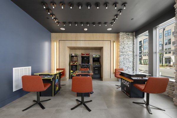 game room at NOVEL Morrisville Apartments