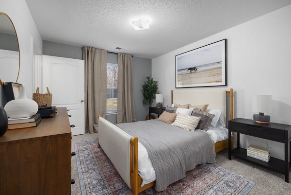 bedroom at Cadence at RTP Apartments