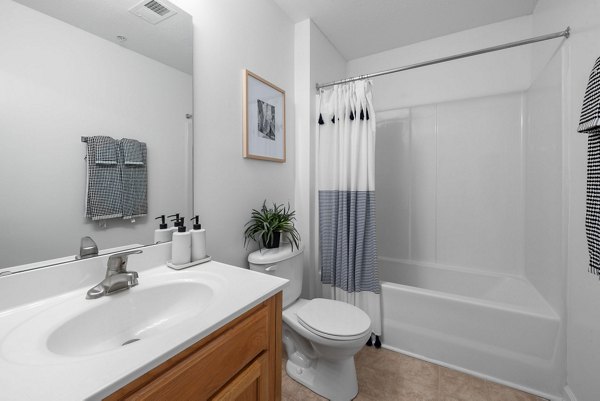 bathroom at Cadence at RTP Apartments