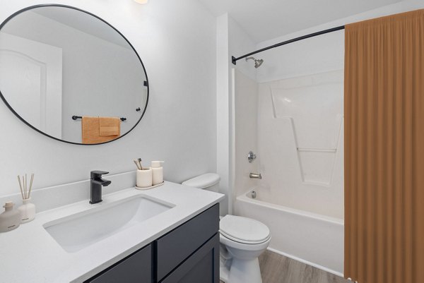 bathroom at The Churchill Apartments 