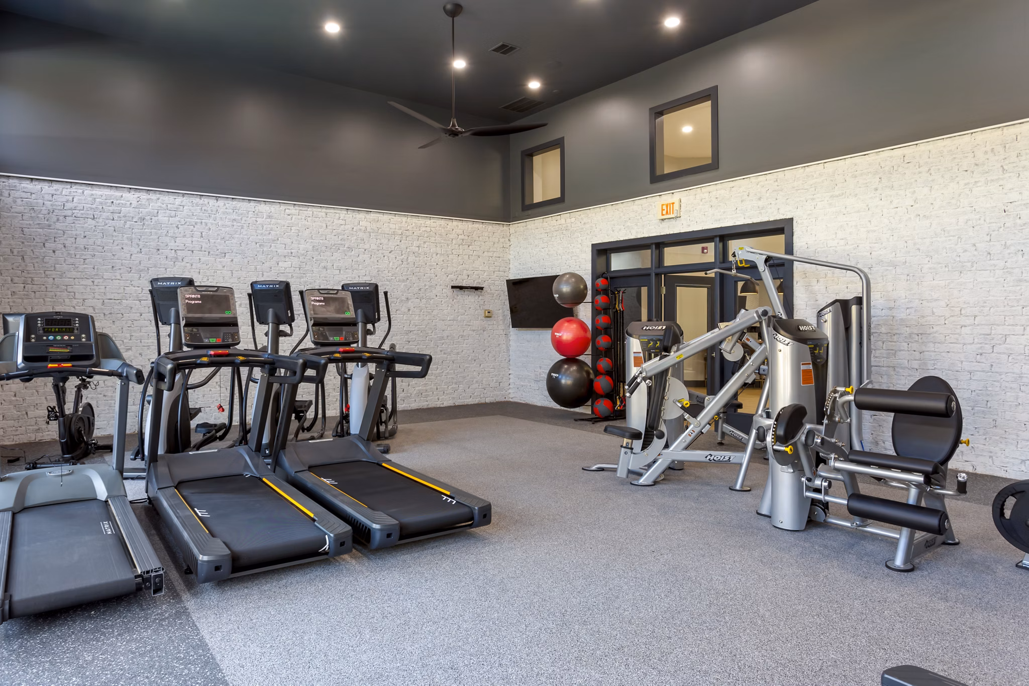 fitness center at Cadence at RTP Apartments 