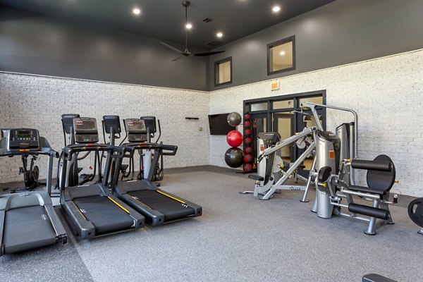 fitness center at Cadence at RTP Apartments 