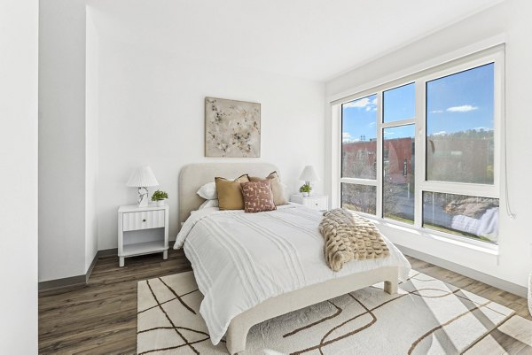 bedroom at The Park at Southside Works Apartments