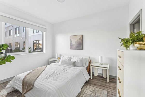 bedroom at The Park at Southside Works Apartments