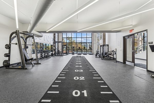 fitness center at The Park at Southside Works Apartments