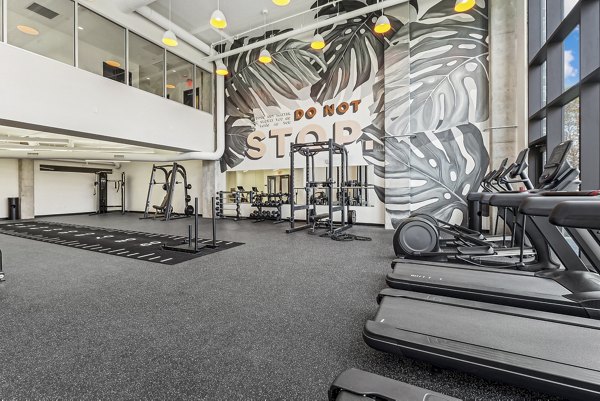 fitness center at The Park at Southside Works Apartments