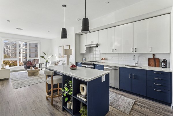 kitchen at The Park at Southside Works Apartments