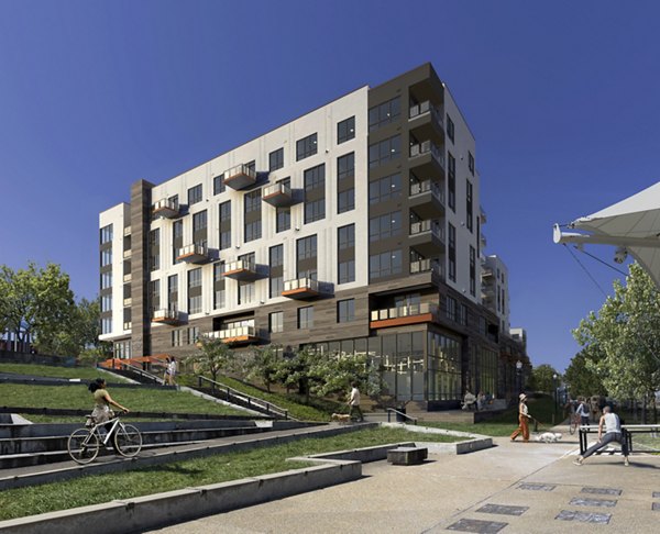 patio at The Park at Southside Works Apartments